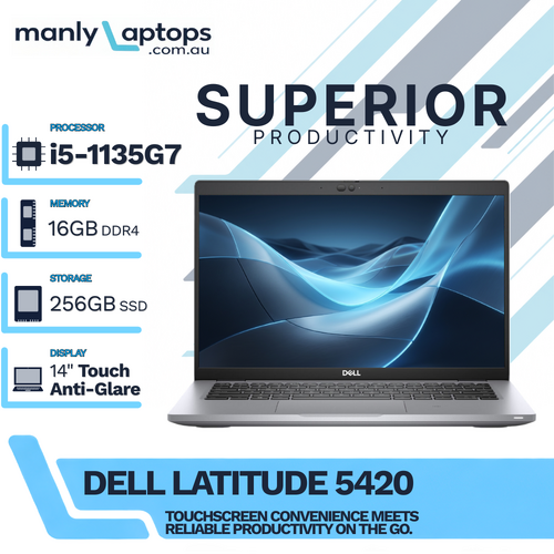 Dell Latitude 5420 14" FHD Touch Laptop i5-1135G7 256GB SSD 16GB RAM Windows 11