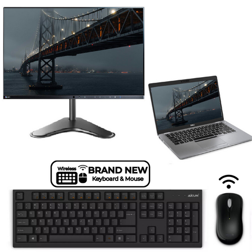 Dell Latitude 5410 14" Bundle Laptop i5-10310U 4.4Ghz 256GB 16GB RAM + 24" Monitor