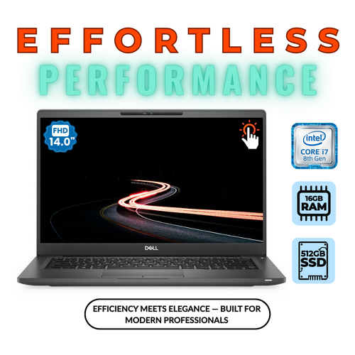 Dell Latitude 7400 14" Touch Laptop i7-8665U 4.8GHz 512GB 16GB RAM Windows 11