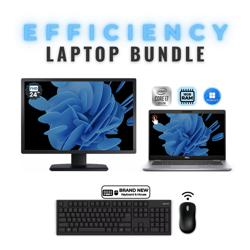 Dell Latitude 5310 13" Touch Laptop Bundle i7-10610U 256GB 16GB RAM + 24" Monitor