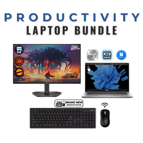 Dell Latitude 5310 13" Touch Laptop Bundle i7-10610U 256GB 16GB RAM + NEW 24" Monitor