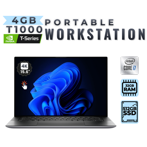 Dell Precision 5550 15" 4K Touch Laptop i7-10850H 6Core 32GB 512GB SSD 4GB T1000 - Mobile Workstation