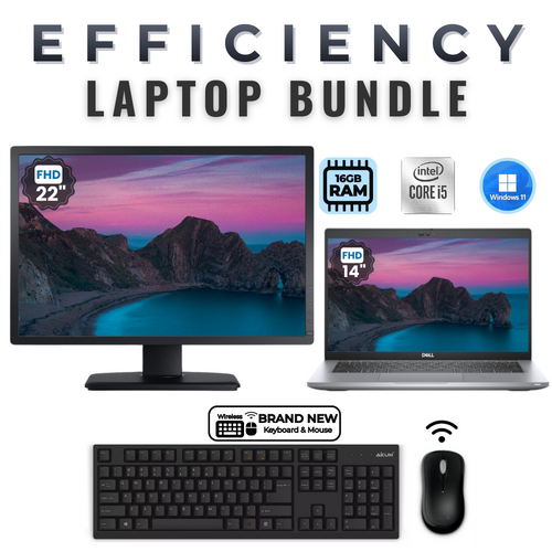 Dell Latitude 5420 14" FHD Laptop Bundle i5-1145G7 256GB 16GB RAM + 22" Monitor - Windows 11