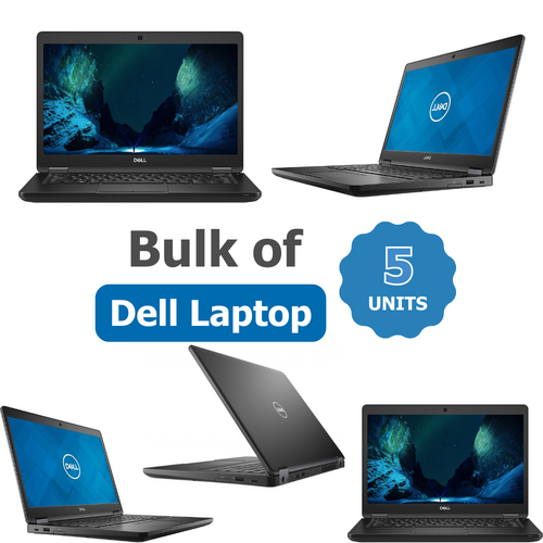 Bulk of 5x Dell Latitude 5490 14" FHD Laptop i5-8250U 3.4GHz 256GB SSD 16GB RAM Windows 11