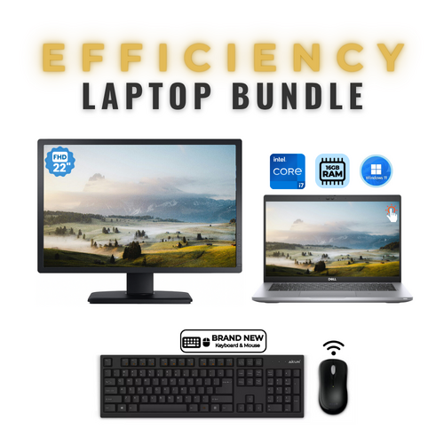 Dell Latitude 5420 14" Touch Laptop Bundle i7-1185G7 256GB 16GB + 22" Monitor - Windows 11