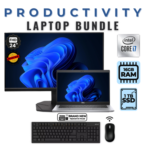 Dell Latitude 5320 13" Touch Laptop Bundle i7-1185G7 1TB 16GB RAM +NEW 24" 120Hz Monitor