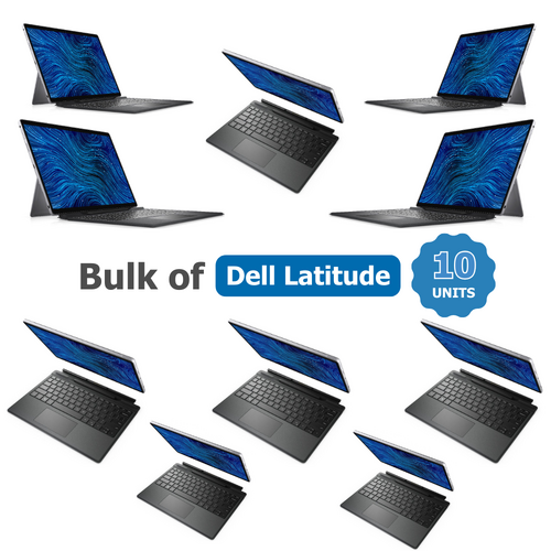 Bulk of 10x Dell Latitude 7320 2-in-1 Detachable Laptop 13" i5-1140G7 256GB 16GB RAM 4G LTE