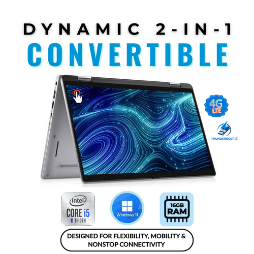 Dell Latitude 7320 2-in-1 Detachable Laptop 13" i5-1140G7 256GB 16GB RAM 4G LTE