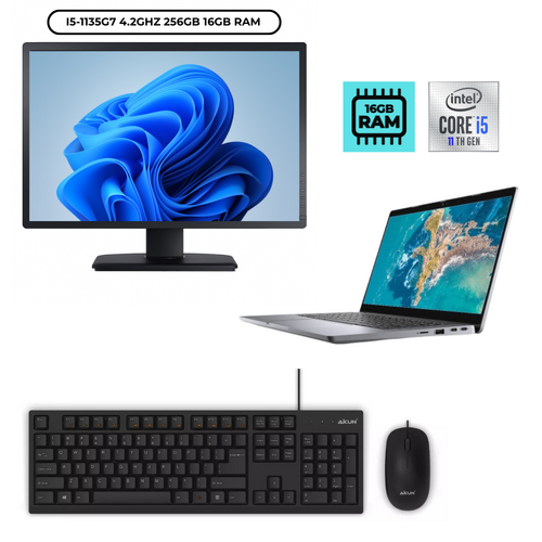 Dell Latitude 5320 13" FHD i5-1135G7 4.2GHz 256GB 16GB Windows 11 + 22" Monitor