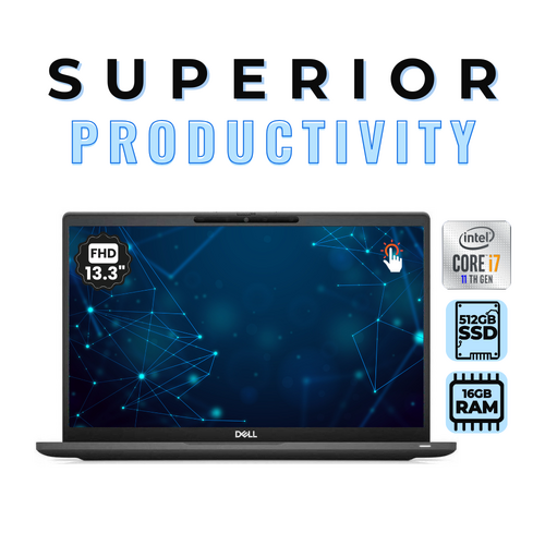 Dell Latitude 7320 13" FHD Touch Laptop i7-1185G7 4.8GHz 512GB 16GB RAM Windows 11