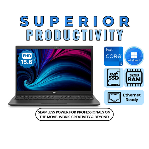Dell Latitude 3520 FHD 15" Laptop i7-1165G7 4.7GHz 256GB 32GB RAM Windows 11
