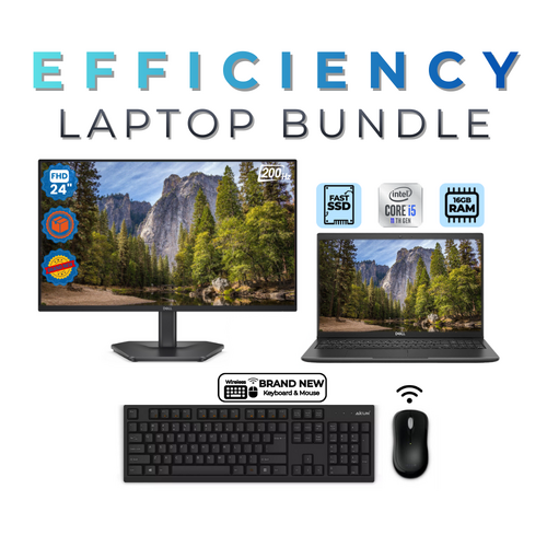 Dell Latitude 3520 15" FHD Laptop Bundle i5-1135G7 256GB 16GB RAM +NEW 24" 200Hz Monitor