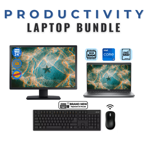 Dell Latitude 5430 14" Laptop Bundle i7-1265U 16GB 256GB + Brand New 24" Monitor