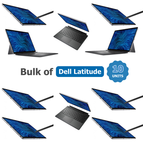 Bulk of 10x Dell 7320 2-in-1 Detachable 13" i7-1180G7 4.6GHz 256GB 16GB RAM + Active Pen