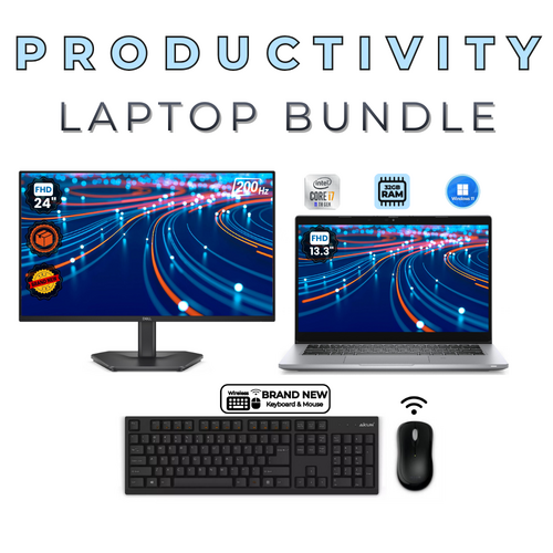 Dell Latitude 5320 13" FHD Laptop Bundle i7-1185G7 256GB 32GB RAM +NEW 24" 200Hz Monitor
