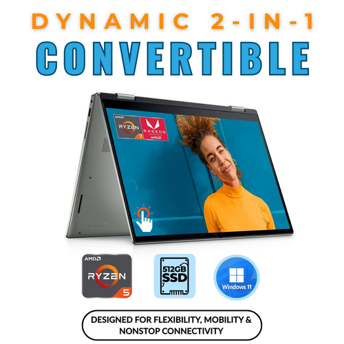 Dell Inspiron 7425 FHD+ 2-in-1 14" Laptop AMD Ryzen 5 512GB 16GB RAM Windows 11