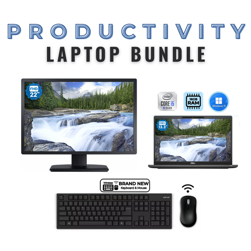Dell Latitude 7320 13" Laptop Bundle i5-1145G7 4.4GHz 256GB 16GB RAM +22" Monitor