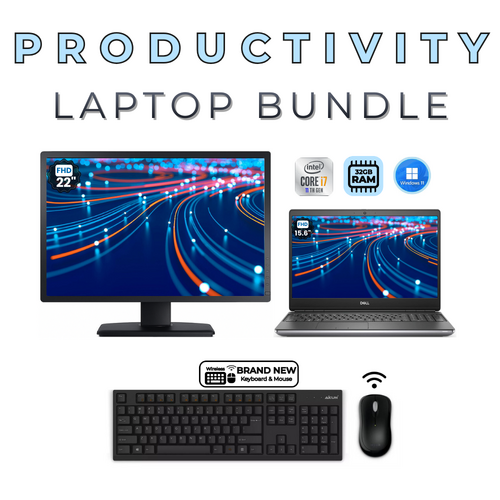 Dell Precision 7560 15" Touch Laptop Bundle i7-11850H 32GB 8GB RTX A4000 + 22" Monitor