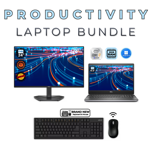 Dell Precision 7560 15" Touch Laptop Bundle i7-11850H 32GB 8GB RTX A4000+NEW 24" 200Hz Monitor