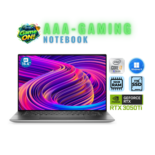 Dell XPS 15 9510 Touch 4K Gaming Laptop i7-11800H 8-Cores 32GB RAM 4GB RTX 3050ti Windows 11