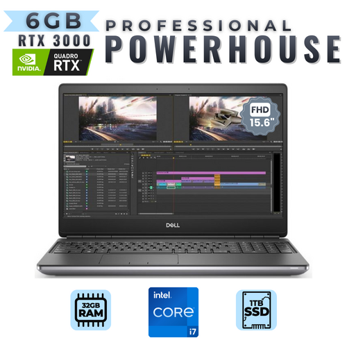 Dell Precision 7550 15" Touch Gaming Laptop i7-10850H 1TB 32GB RAM 6GB RTX 3000