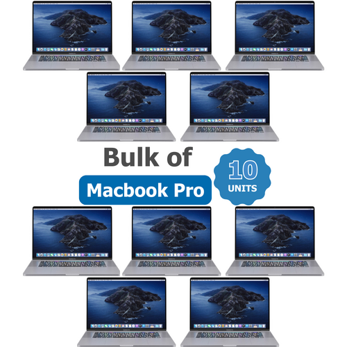 Bulk of 10x Apple MacBook Pro 16" A2141 (2019) i7-9750H 6-Core 16GB RAM 512GB 4GB AMD Pro