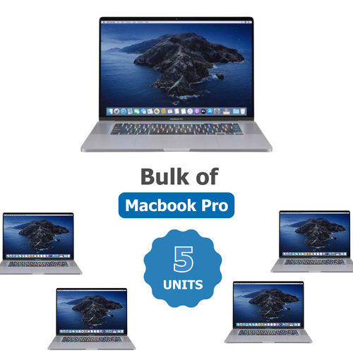 Bulk of 5x Apple MacBook Pro 16" A2141 (2019) i7-9750H 6-Core 2.6GHz 16GB RAM 512GB