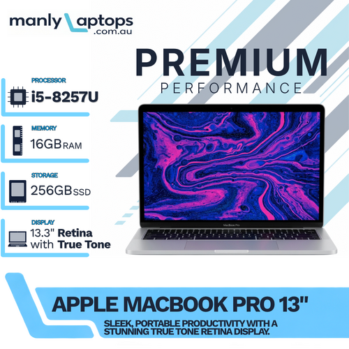 Apple MacBook Pro 13" A2159 (2019) i5-8257U 3.9GHz 256GB SSD 16GB RAM Touch Bar - macOS Sequoia