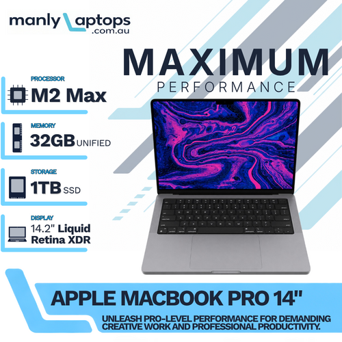 Apple MacBook Pro 14" A2779 Space Gray (2023) M2 Max 12-Cores 1TB SSD 32GB RAM - macOS Sequoia