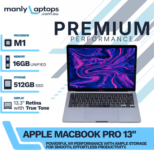Apple MacBook Pro 13" A2338 Silver (2020) M1 8-core 512GB SSD 16GB RAM Touch Bar macOS Tahoe