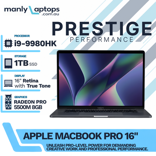 Apple MacBook Pro 16" A2141 Space Gray (2019) i9-9980HK 1TB 32GB RAM 8GB 5500M - macOS Sequoia