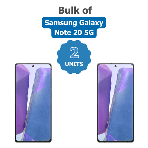 Bulk of 2x Samsung Galaxy Note 20 5G SM-N981B - 256GB 6.7 in Gray Smartphone  (Unlocked)