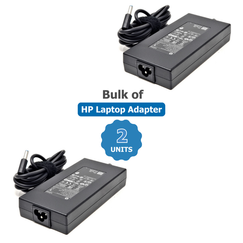 Bulk of 2x Genuine HP 120W Laptop Charger 19.5V (6.15A) 4.5mm x 3.0mm Adapter