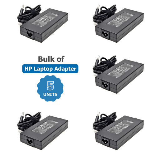 Bulk of 5x Genuine HP 120W Laptop Charger 19.5V (6.15A) 4.5mm x 3.0mm Adapter