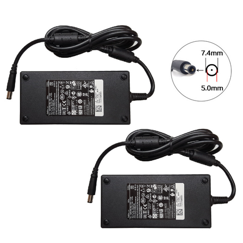 Bulk of 2x Genuine Dell 180W AC Power Adapter (DA180PM111) 19.5V (9.23 A) 7.4mm x 5.0mm 