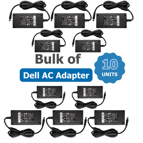 Bulk of 10x Genuine Dell 130W Laptop Charger for XPS 15 9000s, Precision 5000s, Alienware 15 R3-series