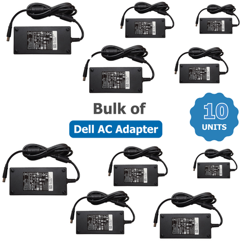 Bulk of 10x Genuine Dell 130W AC Power Adapter (LA130PM190) 19.5V (6.7 A) Barrel tip 7.4mm x 5.0mm 