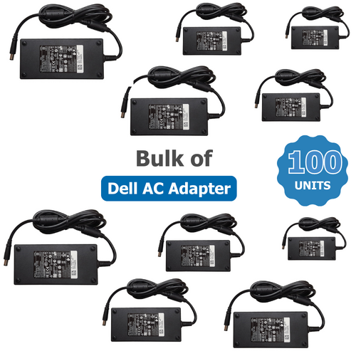 Bulk of 100x Genuine Dell 130W AC Power Adapter (LA130PM190) 19.5V (6.7 A) Barrel tip 7.4mm x 5.0mm 