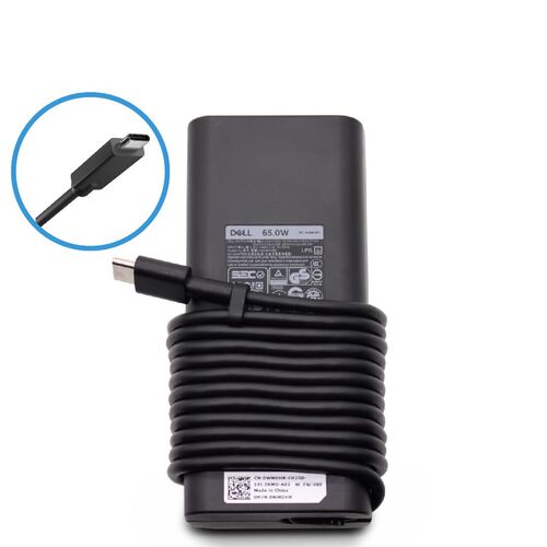 Genuine Dell 65W AC Power Adapter (HA65NM190) - 20V (1.7 A) USB-C - DWMDHR 