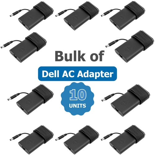Bulk of 10x Genuine Dell 90W Laptop Charger 19.5v (4.62A) Barrel 7.4mm x 5.0mm Adapter for Latitude, Precision and more...