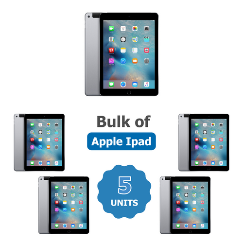 Bulk Buy - 5x Apple iPad 6th Gen. 128GB, Wi-Fi + Cellular A1954 (Unlocked), 9.7in - Space Grey Tablet
