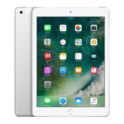 Apple iPad 5th Gen. A1823 128GB, Wi-Fi + Cellular (Unlocked), 9.7in - Silver Tablet