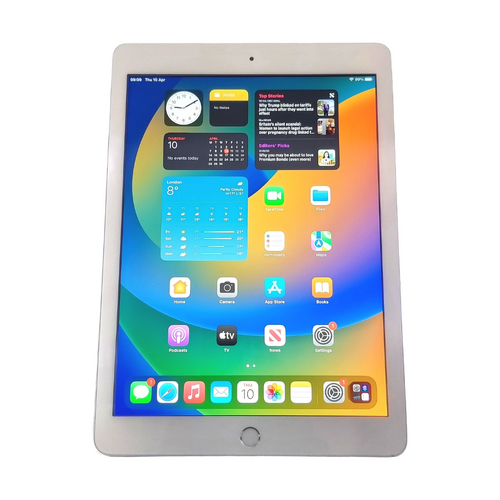 Apple iPad 9.7in 5th Gen (A1822) 128GB, Wi-Fi - Silver Tablet