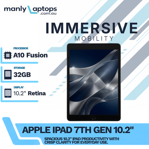 Apple iPad 7th Gen - 32GB - Space Grey 10.2" A2197 Wi-Fi - Tablet