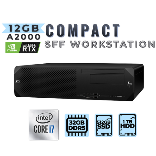 HP Z2 G9 SFF Workstation i7-12700K 12-Core 32GB 512GB SSD 1TB HDD 12GB RTX A2000 - Windows 11
