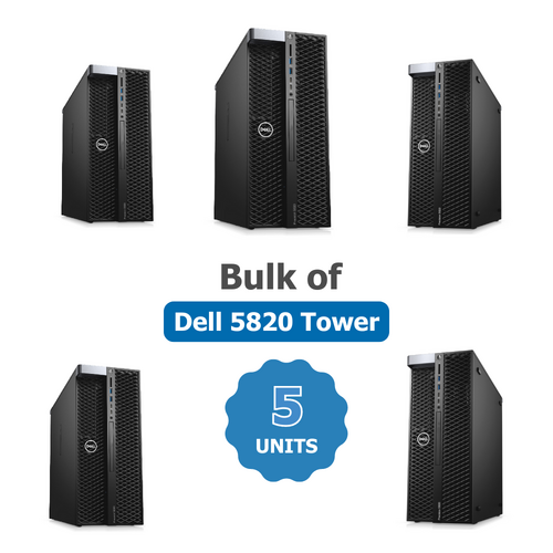 Bulk of 5x Dell Tower 5820 Workstation Xeon W-2102 2.9GHz 16GB RAM Quadro P4000 | Collection Only!