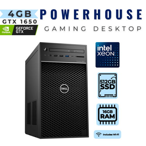 Dell 3630 Gaming Desktop Tower Xeon E-2146G 6-Cores 512GB 16GB RAM 4GB GTX 1650 Windows 11