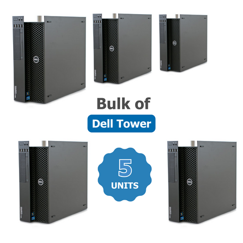 Bulk 5x Dell Tower 5810 Workstation Xeon E5-1650v3 6-Core 256GB 16GB RAM AMD W5100