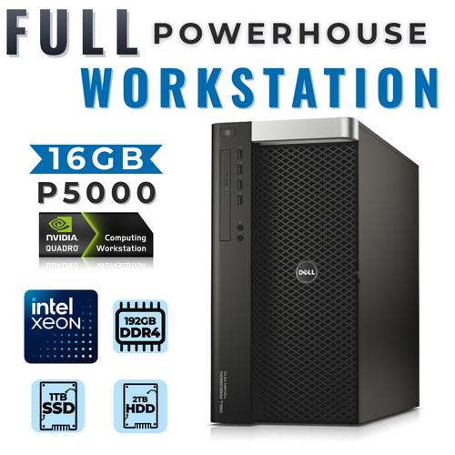 Dell Precision Tower 7910 Workstation Dual Xeon E5-2637v4 192GB RAM 16GB Quadro P5000 Windows 11