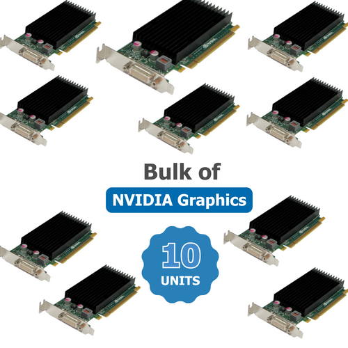 Bulk Buy - 10x Nvidia NVS 300 512MB DDR3 PCIe Graphics Card DMS-59 - Low Profile
